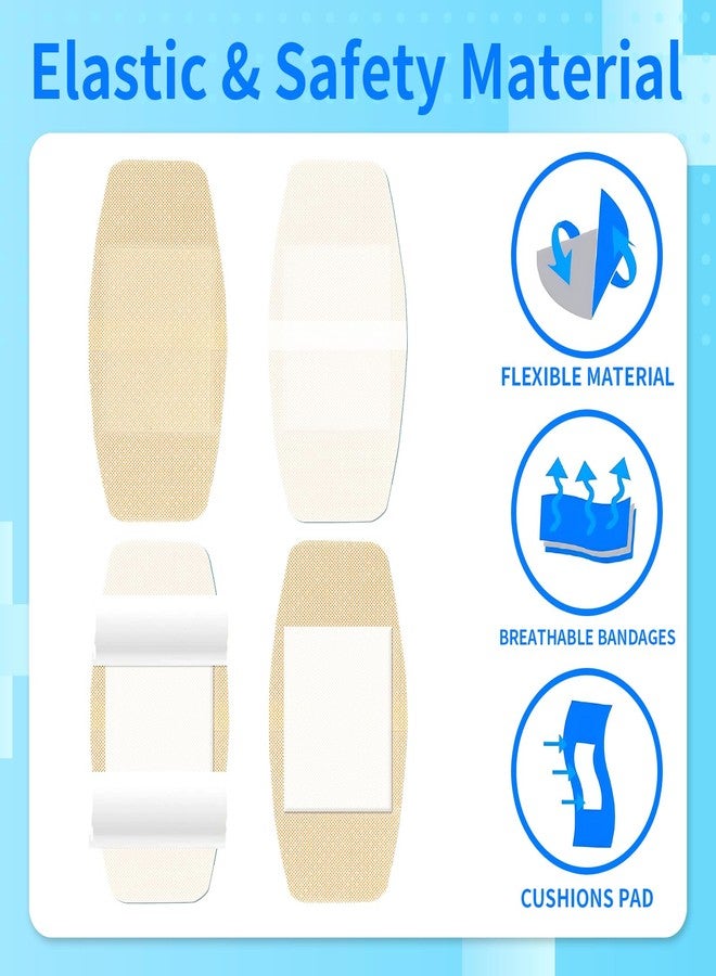 AndicAge 200pcs Adhesive Bandages Assorted Sizes Small Flexible Breathable Fabric Fingertip Bandages Bulk for Family First Aid Wound Skin Wrap - Image 2